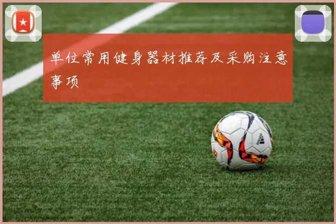 单位常用健身器材推荐及采购注意事项